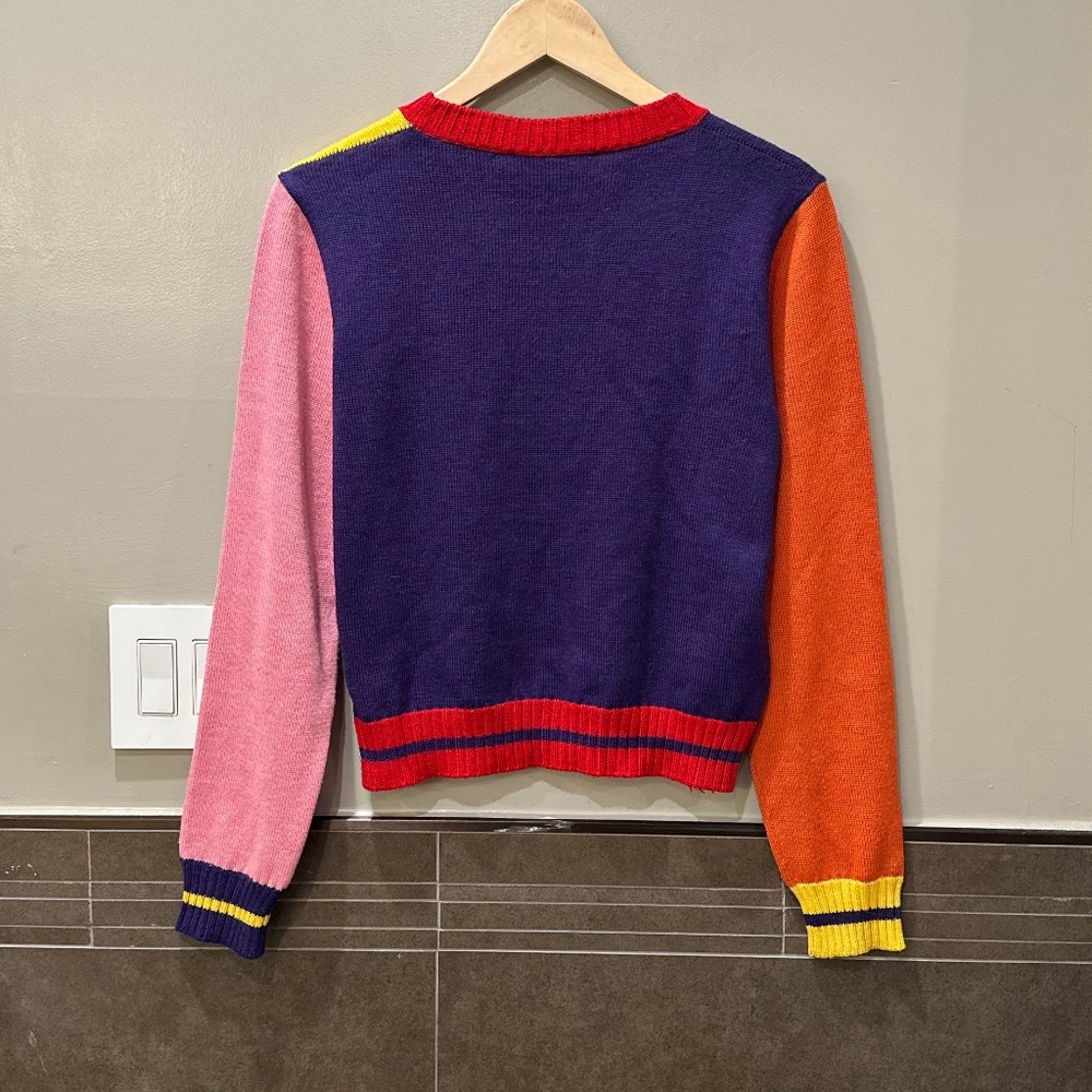 MSGM Color Block Patchwork Wool-Blend Sweater (Multicolored) - Picture 9 of 16